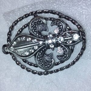 Pewter Fleur-de-lis Layered Pendant